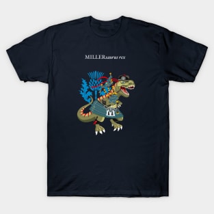 Clanosaurus Rex MILLERsaurus rex Plaid Miller Scotland Ireland Family Tartan T-Shirt